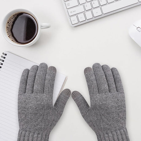 Techsuit Gloves (ST0015), from Alpaca Wool, Size 21cm, Negru