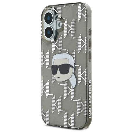 Husa de protectie Karl Lagerfeld IML Luxury Electroplated (KLHCP16SHKLPKHK) compatibil cu iPhone 16, Karl Head