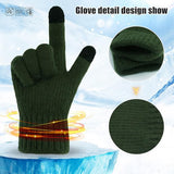 Techsuit Gloves (ST0012), from Alpaca Wool, Size 22cm, Gri Deschis