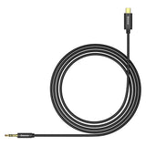 Cablu Baseus Audio Adapter M01 (CAM01-01), USB-C to Jack 3.5mm, Digital Audio Transmission, Gold-plated Plug, 1.2m, Negru