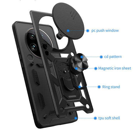 Husa de protectie Techsuit CamShield Series compatibil cu Honor Magic7 Lite / X9c, Roz Auriu