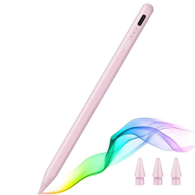 Stylus ESR Stylus Pen (6C00107), for iPad, Magnetic Attachment, Bluetooth, Type-C, Palm Rejection, Tilt Sensitivity, Roz