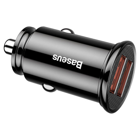 Incarcator Baseus Car Circular (CCALL-YD01), Dual USB 5A Super Fast Charging, QC 3.0, Negru