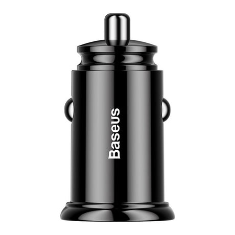 Incarcator Baseus Car Circular (CCALL-YD01), Dual USB 5A Super Fast Charging, QC 3.0, Negru