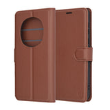 Husa de protectie Techsuit Leather Folio compatibil cu Honor Magic7 Pro, Maro