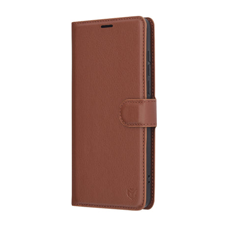 Husa de protectie Techsuit Leather Folio compatibil cu OnePlus 13, Maro