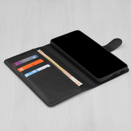 Husa de protectie Techsuit Leather Folio compatibil cu Xiaomi Redmi Note 14 Pro 5G / Redmi Note 14 Pro+ 5G / Poco X7, Negru