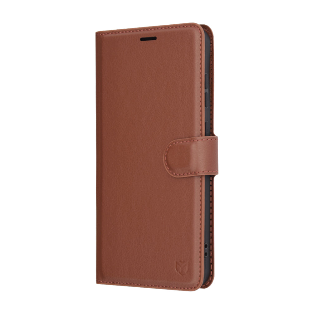 Husa de protectie Techsuit Leather Folio compatibil cu Samsung Galaxy S25 Plus, Maro