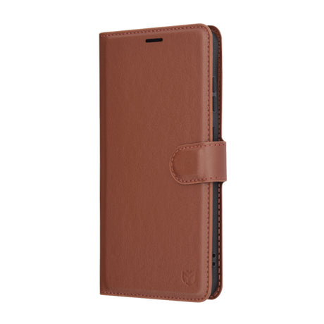 Husa de protectie Techsuit Leather Folio compatibil cu Samsung Galaxy S25 Plus, Maro