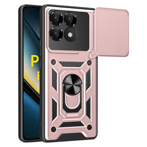 Husa de protectie Techsuit CamShield Series compatibil cu Xiaomi Poco F6 Pro, Roz Auriu