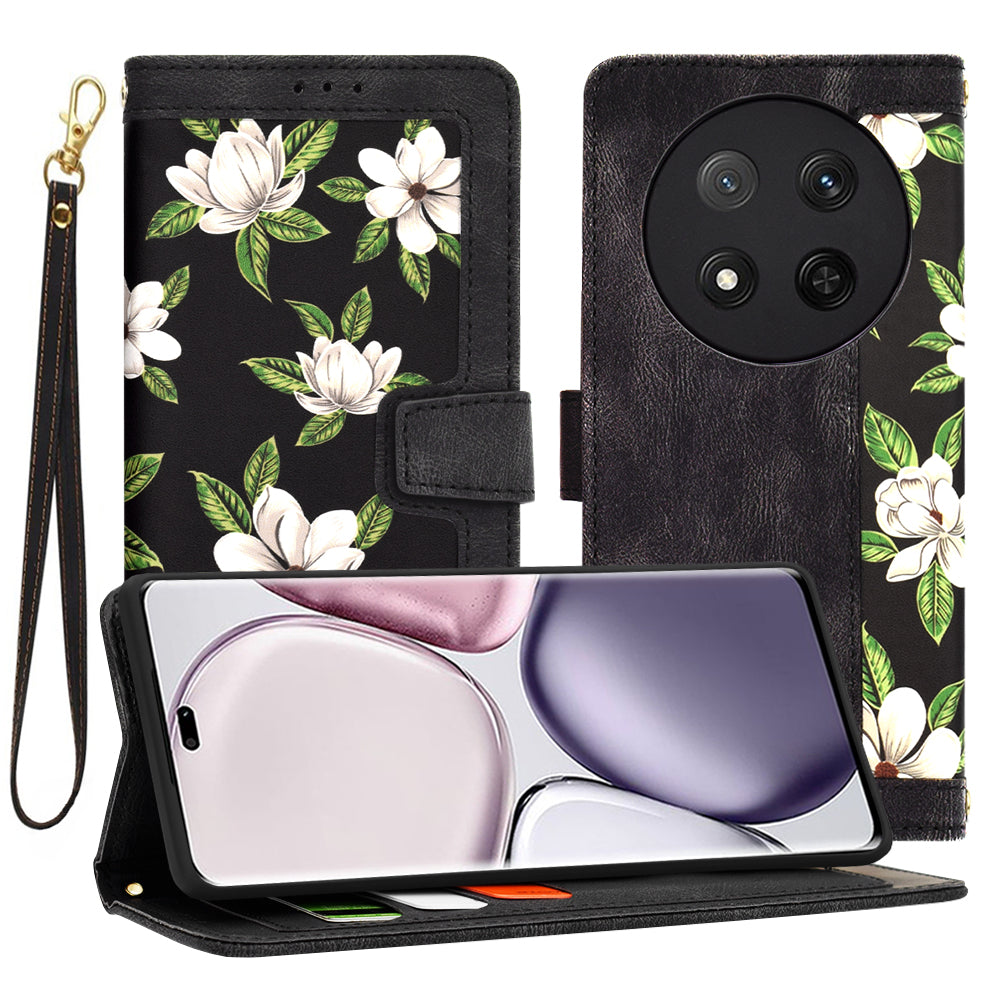 Husa de protectie Techsuit FlipCraft compatibil cu Honor Magic7 Lite / X9c, Flowers of the Dawn