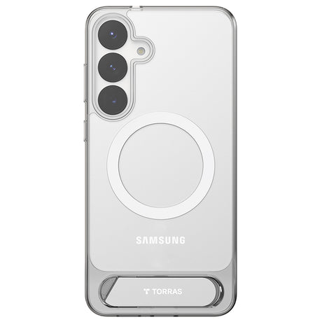 Husa de protectie Torras Pstand MagSafe compatibil cu Samsung Galaxy S25 Plus, Transparent