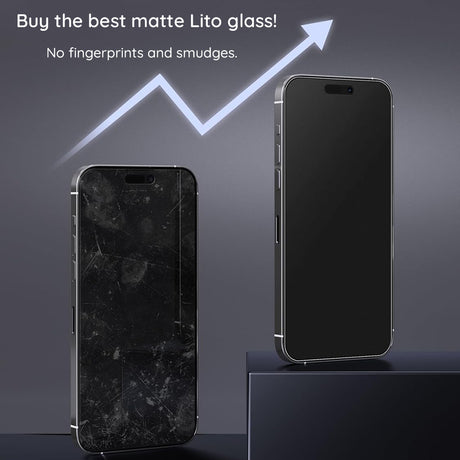 Folie de protectie Lito HD Pro Matte compatibil cu iPhone 16, Negru