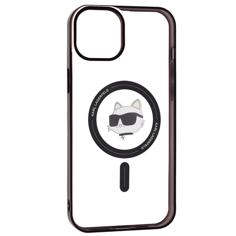 Husa de protectie Karl Lagerfeld IML MagSafe (KLHMP15MHCHNOTK) compatibil cu iPhone 15 Plus, Transparent Choupette`S Head