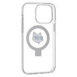 Husa de protectie Karl Lagerfeld Hardcase Ring Stand MagSafe (KLHMP15XHMRSCHH) compatibil cu iPhone 15 Pro Max, Alb Choupette Head
