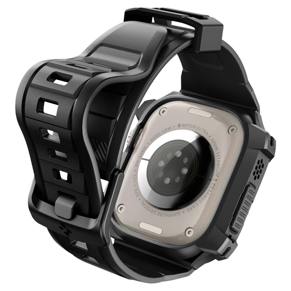 Accesoriu smartwatch Spigen Rugged Armor Pro (ACS05460) compatibil cu Apple Watch Ultra / Ultra 2, Negru