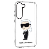 Husa de protectie Karl Lagerfeld Hardcase Transparent (KLHCS23SHNIKTCT) compatibil cu Samsung Galaxy S23, Ikonik Karl Lagerfeld
