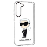 Husa de protectie Karl Lagerfeld Hardcase Transparent (KLHCS23MHNIKTCT) compatibil cu Samsung Galaxy S23 Plus, Ikonik Karl Lagerfeld
