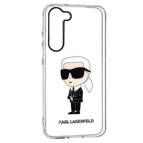 Husa de protectie Karl Lagerfeld Hardcase Transparent (KLHCS23MHNIKTCT) compatibil cu Samsung Galaxy S23 Plus, Ikonik Karl Lagerfeld