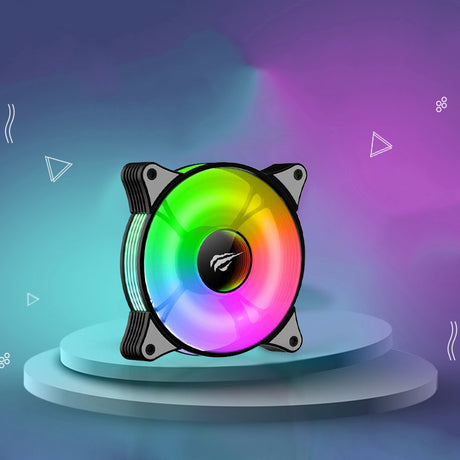 Accesoriu gaming Havit Cooler Fan (F2095), for PC, 600~1800RPM, 38dB, 1.44W, LED Lights, Negru