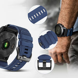 Curea smartwatch Techsuit Watchband 20mm (W070) compatibil cu Samsung Galaxy Watch 4/5/Active 2, Huawei Watch GT 3 (42mm)/GT 3 Pro (43mm), Camo Green