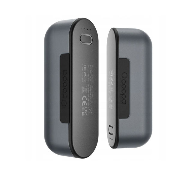 Ocoopa Hand Warmer UT2s (UT2S-GY), Type-C, with Power Bank, Electric, Magnetic Design, MagTwins, 2x 5000mAh, Gri