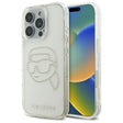 Husa de protectie Karl Lagerfeld IML Rhinestones (KLHCP16XHKHDCELT) compatibil cu iPhone 16 Pro Max, Transparent Karl Head