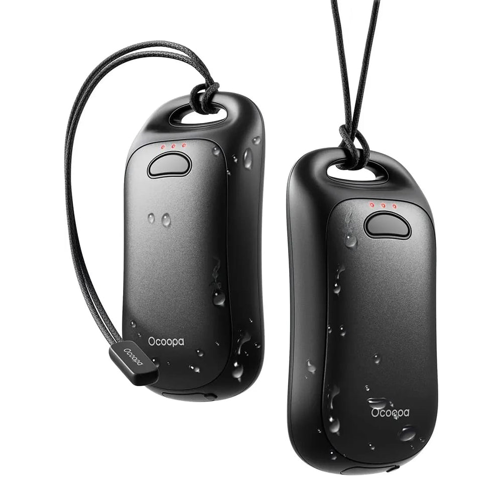 Ocoopa Hand Warmer UT4 Urban (UT3061-BK), USB-C, IP45, Adjustable Heat, Magnetic, with Strap, 2x 3000mAh, Negru