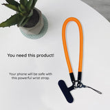 Suport Techsuit Rope Wrist Strap (RWS2-17), for Phones, with Keychain Cord, Nylon Braided, Durable, Universal, Frosted Sky