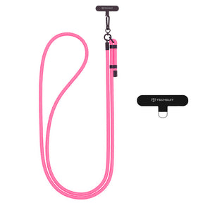 Suport Techsuit Rope Crossbody Strap (RCS1-05), for Phones, Carabiner, Nylon Braided, Durable, Adjustable, Roz Intens