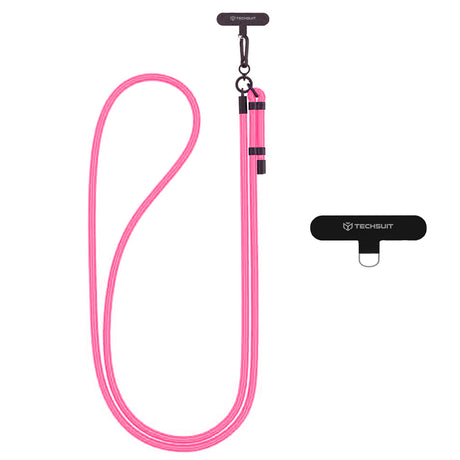 Suport Techsuit Rope Crossbody Strap (RCS1-05), for Phones, Carabiner, Nylon Braided, Durable, Adjustable, Roz Intens