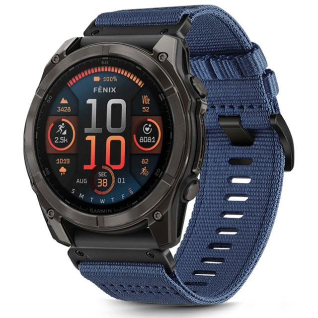 Curea smartwatch Techsuit Watchband QuickFit 20mm (W070) compatibil cu Instinct 2S Solar/Approach S70 42mm/fenix 7S Pro Sapphire Solar, Nightshade Blue
