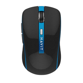Tastatura/Mouse Havit Wireless Mouse (MS951GT), 2.4GHz, 1000/1200/1600 DPI, AA Battery, Negru / Blue