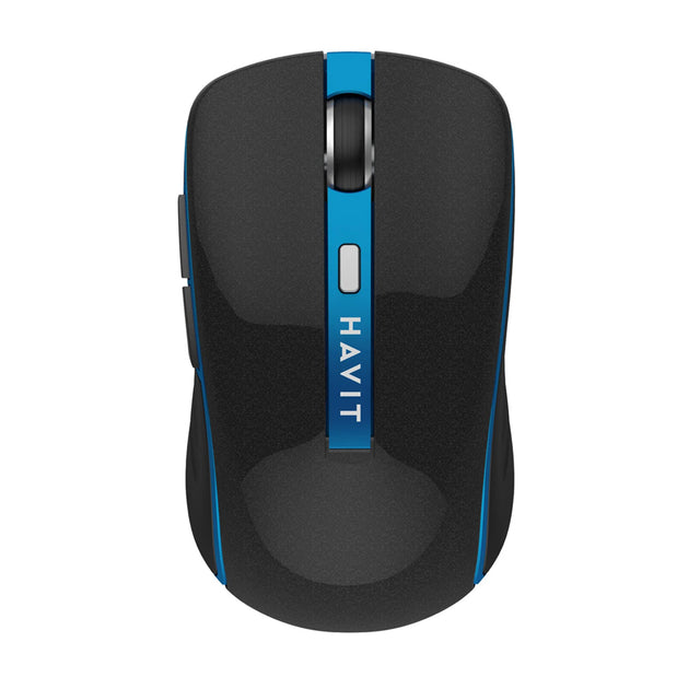 Tastatura/Mouse Havit Wireless Mouse (MS951GT), 2.4GHz, 1000/1200/1600 DPI, AA Battery, Negru / Blue