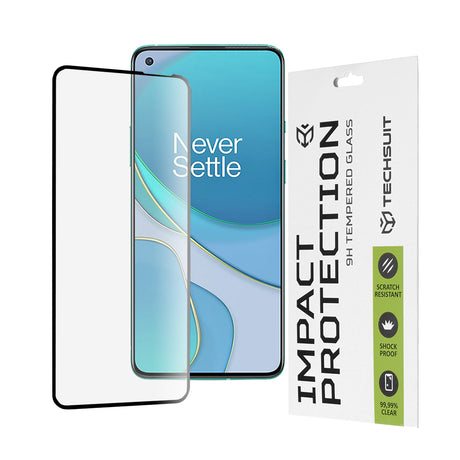Folie de protectie Techsuit 111D Full Cover / Full Glue Glass compatibil cu OnePlus 8T, Negru