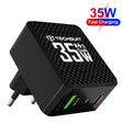 Incarcator Techsuit Premium Tiny Series (CHPD173), GaN, USB, Type-C, Fast Charge, PD35W, Negru
