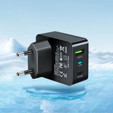 Incarcator Techsuit Premium Tiny Series (CHPD173), GaN, USB, Type-C, Fast Charge, PD35W, Negru