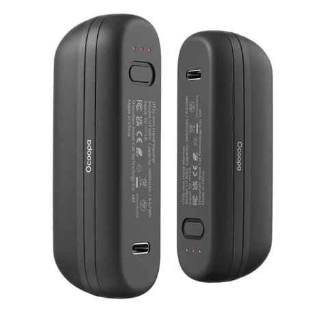 Ocoopa Hand Warmer UT2s Mini (UT2S-MINI-BK), Type-C, with Power Bank, Magnetic Design, MagTwins, 2x 2600mAh, Negru