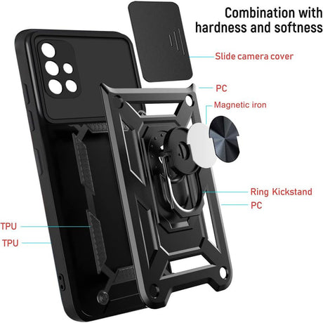 Husa de protectie Techsuit CamShield Series compatibil cu Samsung Galaxy A71 4G, Negru