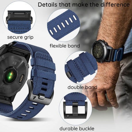 Curea smartwatch Techsuit Watchband QuickFit 20mm (W070) compatibil cu Instinct 2S/2S Solar/Approach S70 42mm/fenix 7S Pro Sapphire Solar, Portocaliu Blossom