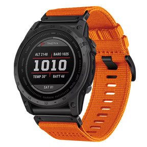Curea smartwatch Techsuit Watchband QuickFit 20mm (W070) compatibil cu Instinct 2S/2S Solar/Approach S70 42mm/fenix 7S Pro Sapphire Solar, Portocaliu Blossom