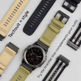 Curea smartwatch Techsuit Watchband QuickFit 26mm (W070) compatibil cu Garmin Fenix 3/3 HR/5X/5X Plus/6X/6X Pro/7X/7X Pro Solar, Portocaliu Blossom