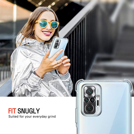 Husa de protectie Techsuit Shockproof Clear Silicone compatibil cu Xiaomi Redmi Note 10 4G / Note 10S / Poco M5s, Transparent