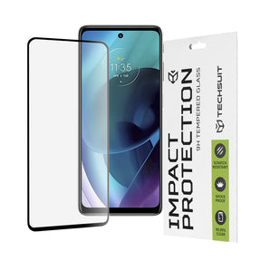 Folie de protectie Techsuit 111D Full Cover / Full Glue Glass compatibil cu Motorola Moto G51 5G, Negru