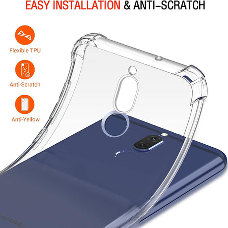 Husa de protectie Techsuit Shockproof Clear Silicone compatibil cu Huawei Mate 10 Lite, Transparent