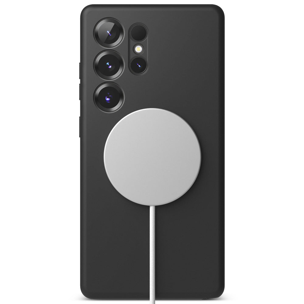 Husa de protectie Ringke Silicone Magnetic MagSafe compatibil cu Samsung Galaxy S25 Ultra, Negru