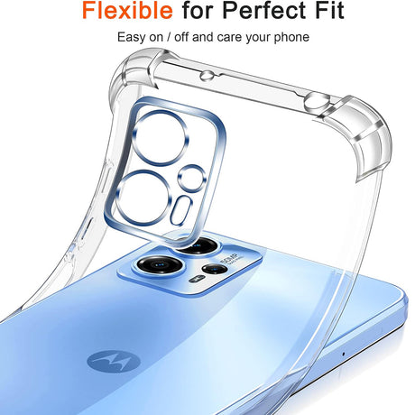Husa de protectie Techsuit Shockproof Clear Silicone compatibil cu Motorola Moto G62 5G, Transparent