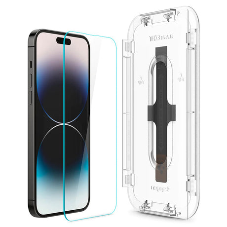 Folie sticlă Spigen Glas.tR EZ-FIT pentru iPhone 14 Pro Max, transparentă