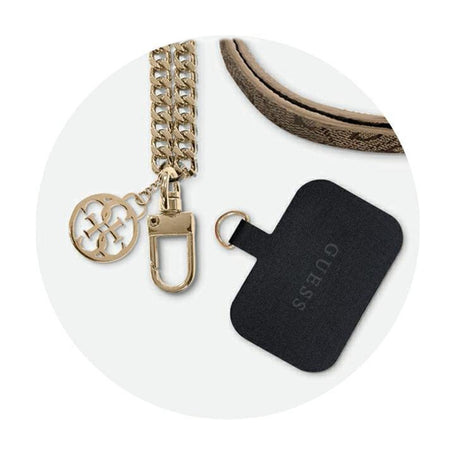 Snur Guess 4G Chain CBDY (GUOUC4MG4EW), Eco-piele, Metal, Maro