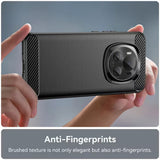 Husa de protectie Techsuit Carbon Silicone compatibil cu Honor X9c Smart, Negru